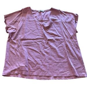 Chico's Mauve Short Sleeve V-Neck Top 2
